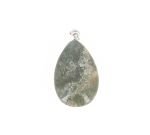 Pendentif Larme Agate Mousse 3cm